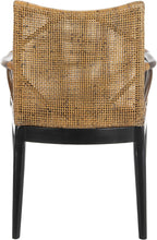 Safavieh Home Gianni Rattan Tropical Woven Arm Chair, Brown/Black - Grand Goldman