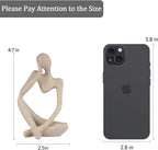 Sandstone Resin Thinker Style Abstract Sculpture Statue Collectible Figurines Home Office Bookshelf Desktop Decor(Small Sandstone,Left) - Grand Goldman