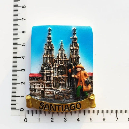 Santiago DE Compostela Fridge Magnets Travel Tourist Souvenirs Flag Trata De Santiago Magnetic Stickers Refrigerator Magnet Gift - Grand Goldman
