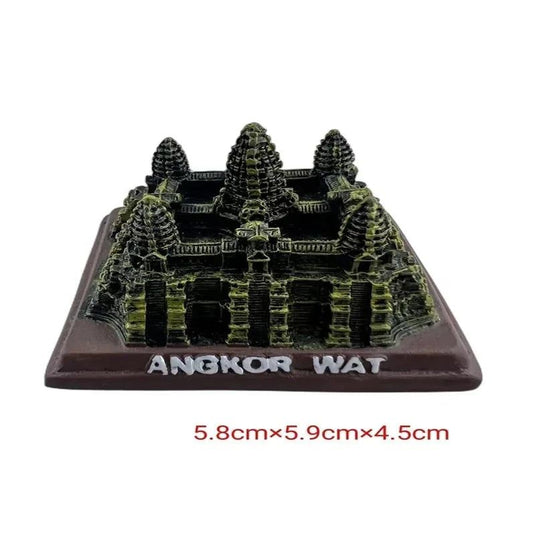 Santorini Greece Cambodia Colosseum Mont-Saint-Michel Florence Torre di Pisa Building Model Miniatures Desk Ornaments Home Decor - Grand Goldman