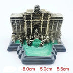 Santorini Greece Cambodia Colosseum Mont-Saint-Michel Florence Torre di Pisa Building Model Miniatures Desk Ornaments Home Decor - Grand Goldman