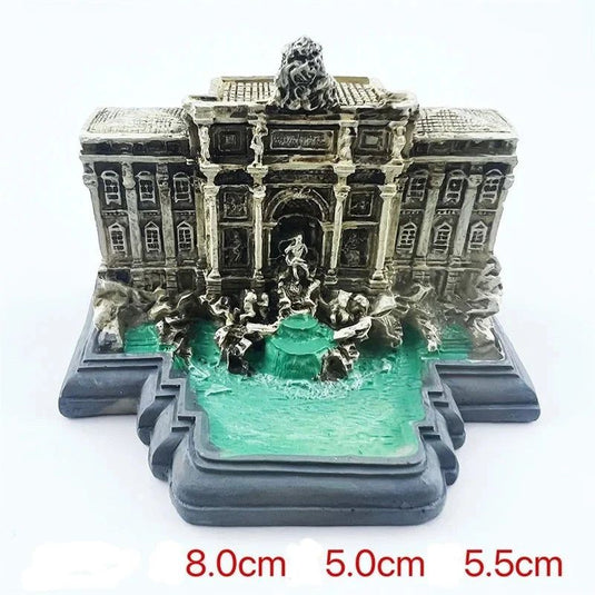 Santorini Greece Cambodia Colosseum Mont-Saint-Michel Florence Torre di Pisa Building Model Miniatures Desk Ornaments Home Decor - Grand Goldman