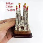Santorini Greece Cambodia Colosseum Mont-Saint-Michel Florence Torre di Pisa Building Model Miniatures Desk Ornaments Home Decor - Grand Goldman