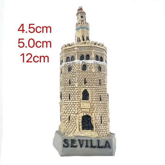 Santorini Greece Cambodia Colosseum Mont-Saint-Michel Florence Torre di Pisa Building Model Miniatures Desk Ornaments Home Decor - Grand Goldman