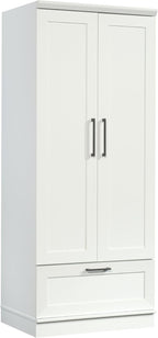 Sauder HomePlus Wardrobe/Pantry cabinets, L: 28.98" x W: 20.95" x H: 71.18", Dakota Oak - Grand Goldman