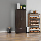 Sauder HomePlus Wardrobe/Pantry cabinets, L: 28.98" x W: 20.95" x H: 71.18", Dakota Oak - Grand Goldman
