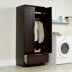 Sauder HomePlus Wardrobe/Pantry cabinets, L: 28.98" x W: 20.95" x H: 71.18", Dakota Oak - Grand Goldman