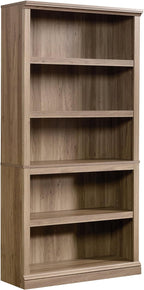 Sauder Miscellaneous Storage 5 Split Bookcase/Book Shelf, L: 35.28" x W: 13.23" x H: 69.76", Oiled Oak finish - Grand Goldman