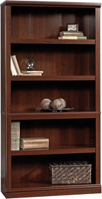 Sauder Miscellaneous Storage 5 Split Bookcase/Book Shelf, L: 35.28" x W: 13.23" x H: 69.76", Oiled Oak finish - Grand Goldman