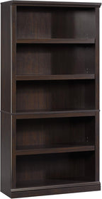 Sauder Miscellaneous Storage 5 Split Bookcase/Book Shelf, L: 35.28" x W: 13.23" x H: 69.76", Oiled Oak finish - Grand Goldman