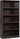 Sauder Miscellaneous Storage 5 Split Bookcase/Book Shelf, L: 35.28" x W: 13.23" x H: 69.76", Oiled Oak finish - Grand Goldman