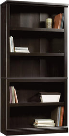 Sauder Miscellaneous Storage 5 Split Bookcase/Book Shelf, L: 35.28" x W: 13.23" x H: 69.76", Oiled Oak finish - Grand Goldman