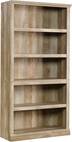 Sauder Miscellaneous Storage 5 Split Bookcase/Book Shelf, L: 35.28" x W: 13.23" x H: 69.76", Oiled Oak finish - Grand Goldman