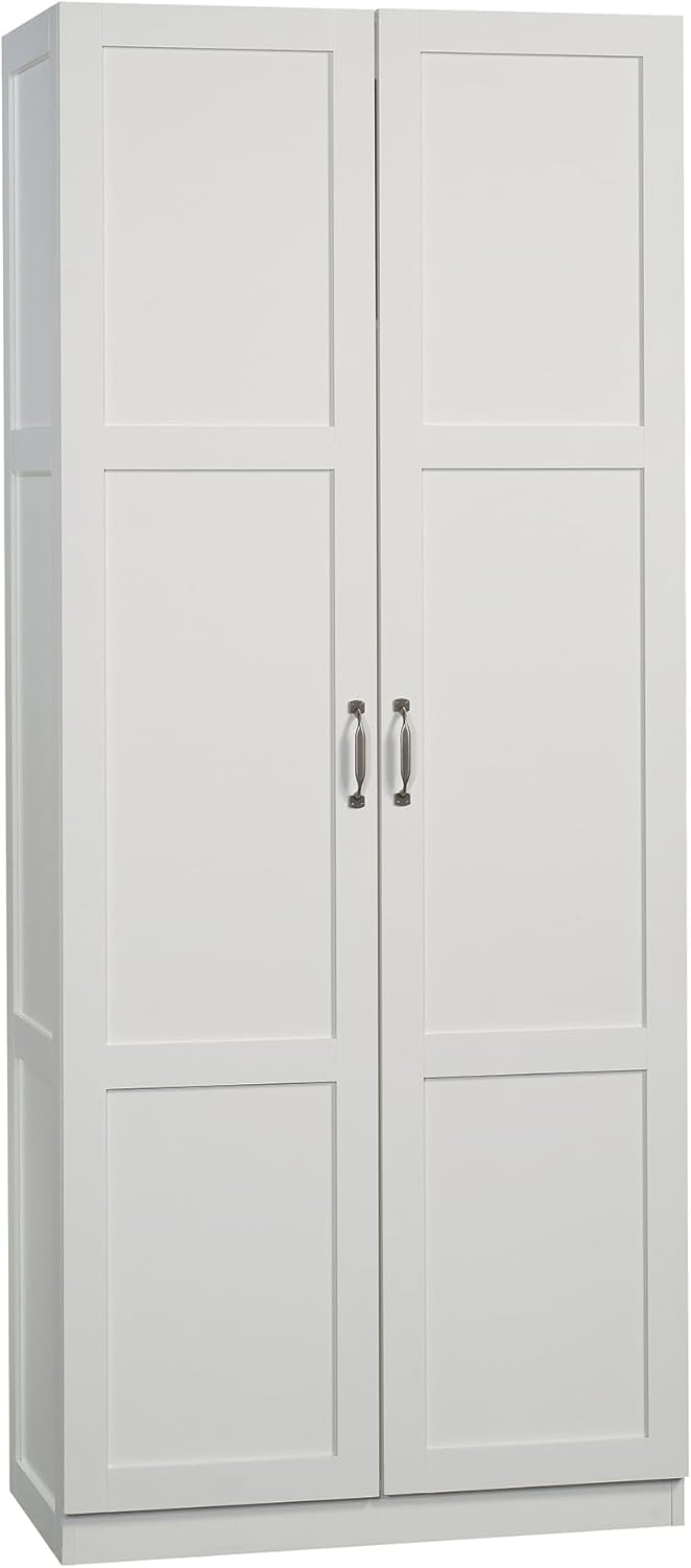 Sauder Select Storage Cabinet, Pantry Cabinet Kitchen Storage with Adjustable Shelves, Bathroom Storage Cabinet, in Highland Oak - Grand Goldman