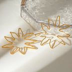 18K forgyldt rustfrit stål skal Glat buttet øreringe Kvinder Charms Metal Tekstur Vandtæt smykker Gala Gave