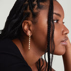 18K vergoldete Edelstahl-Ohrringe mit glattem Dreieck-Anhänger, poliertes Metall, Statement-Textur, modische Charms, Schmuck