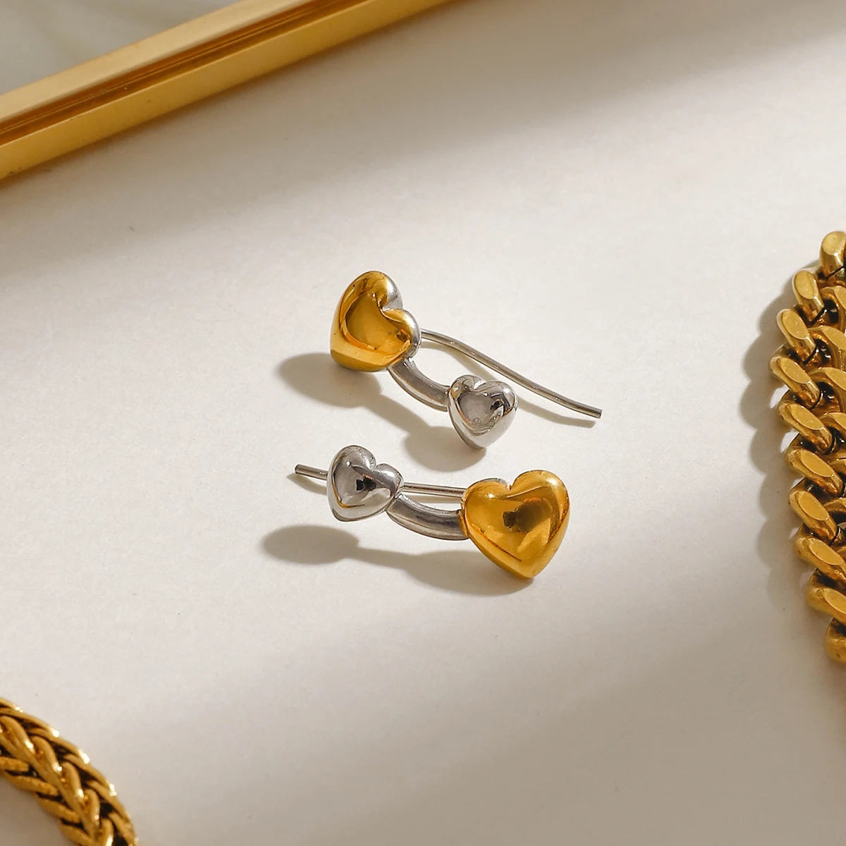 Zora hart steker oorbellen roestvrij staal waterdicht ongebruikelijke oorbellen verkleuringvrije sieraden bijoux vrouw cadeau