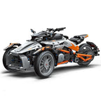 1228Pcs City Technical APP Remote Control Moter Power Motorcycle Building Block Bricks MOC Motorbike Model Boy Toy for Kids Gift