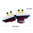MOC Titanic Ship Model Building Blocks Kits Sank RMS Cruise Boat Steamship Movie Sea Scene DIY Bricks Toys Children Kids Gift