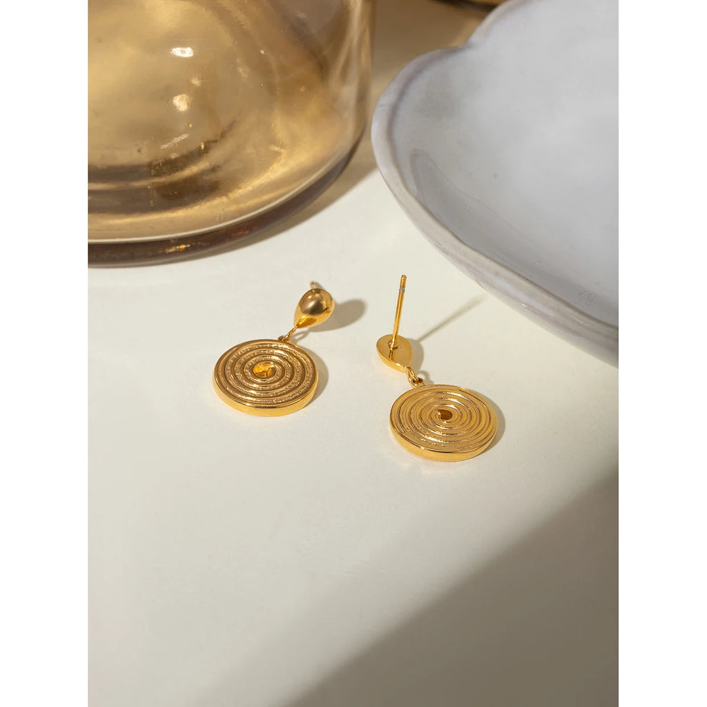 Trendy 18K goud vergulde metalen roestvrijstalen waterdruppel draad oorbellen stijlvolle charm sieraden браслеты женские zomer cadeau