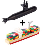 DIY Mini Model Bricks Cruise Ship Cargo Ship Submarine Building Blocks Sea Vessel Titanic Boat Scene Matching Kids Children Toys