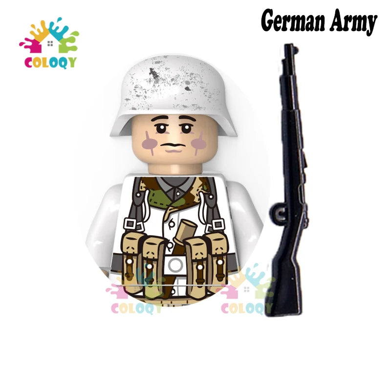 Kids Toys WW2 Soldiers Building Blocks Military Army Mini Action Figures Toys For Kids Christmas Gifts For Boys Birthday Gifts