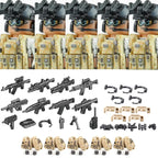 Military Special Forces MOC Building Block German KSK Special Forces Soldier Figure SWAT Army Gun Weapon Vest Backpack Brick Toy
