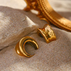 Roestvrijstalen minimalistische C-vormige maanboog oorclip 18k verguld anti-allergisch stijlvolle vrije temperament charme bijoux sieraden