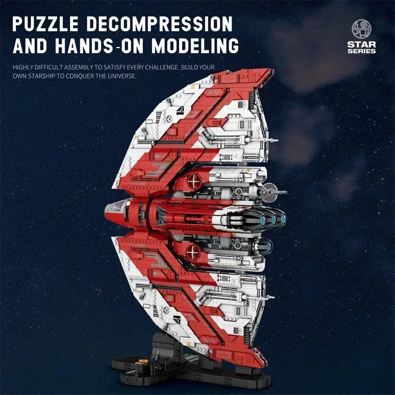 5749PCS UCS T6-Shuttle Spacecraft Model Building Blocks Military Space Jet Aircraft Bricks DeskTop Display Toys For Boy Gift MOC