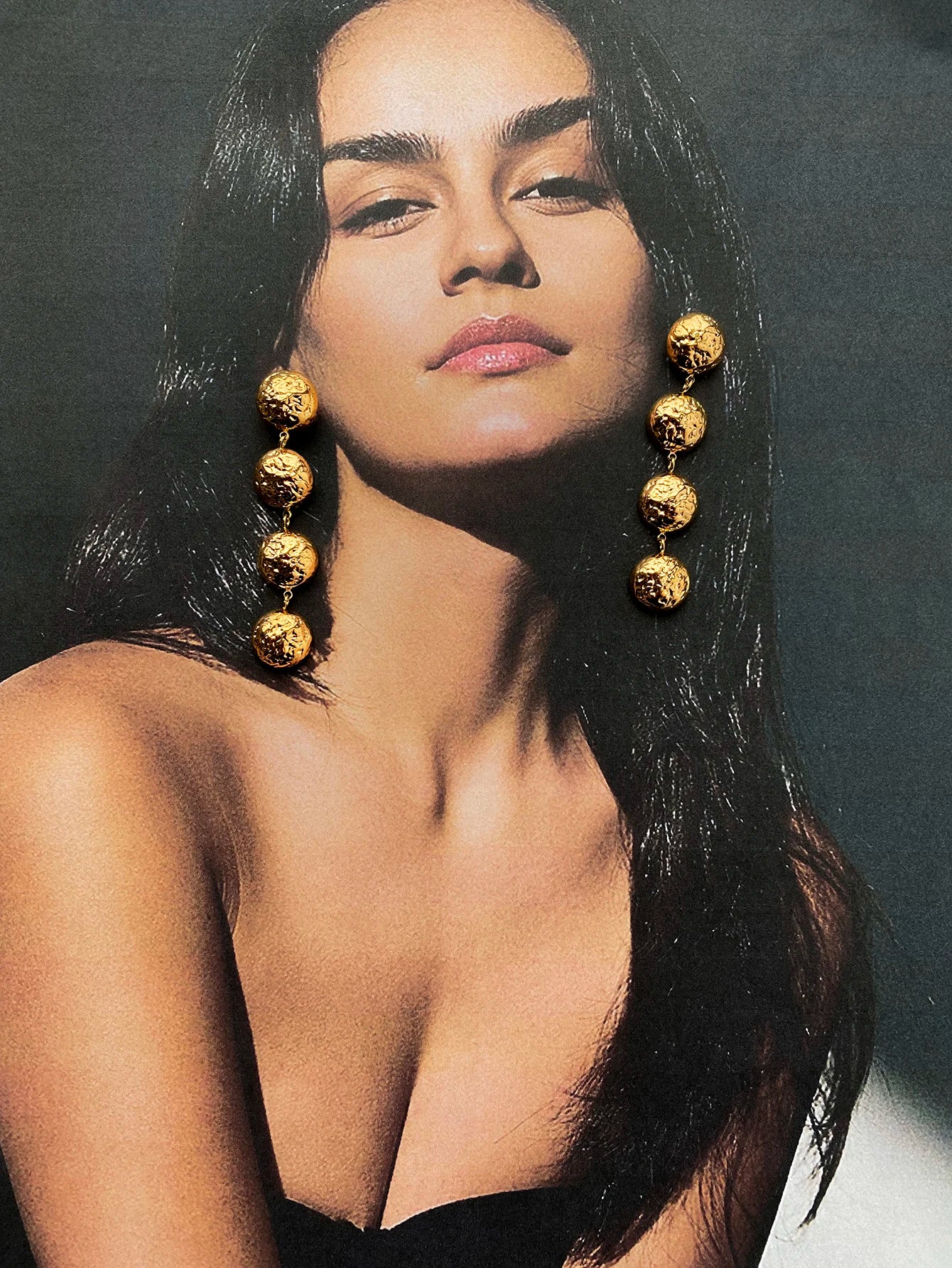 Kolczyki wiszące ze stali nierdzewnej w stylu vintage, geometryczne, plisowane, powlekane PVD 18k, młotkowana faktura, biżuteria z urokiem bez temperamentu dla kobiet