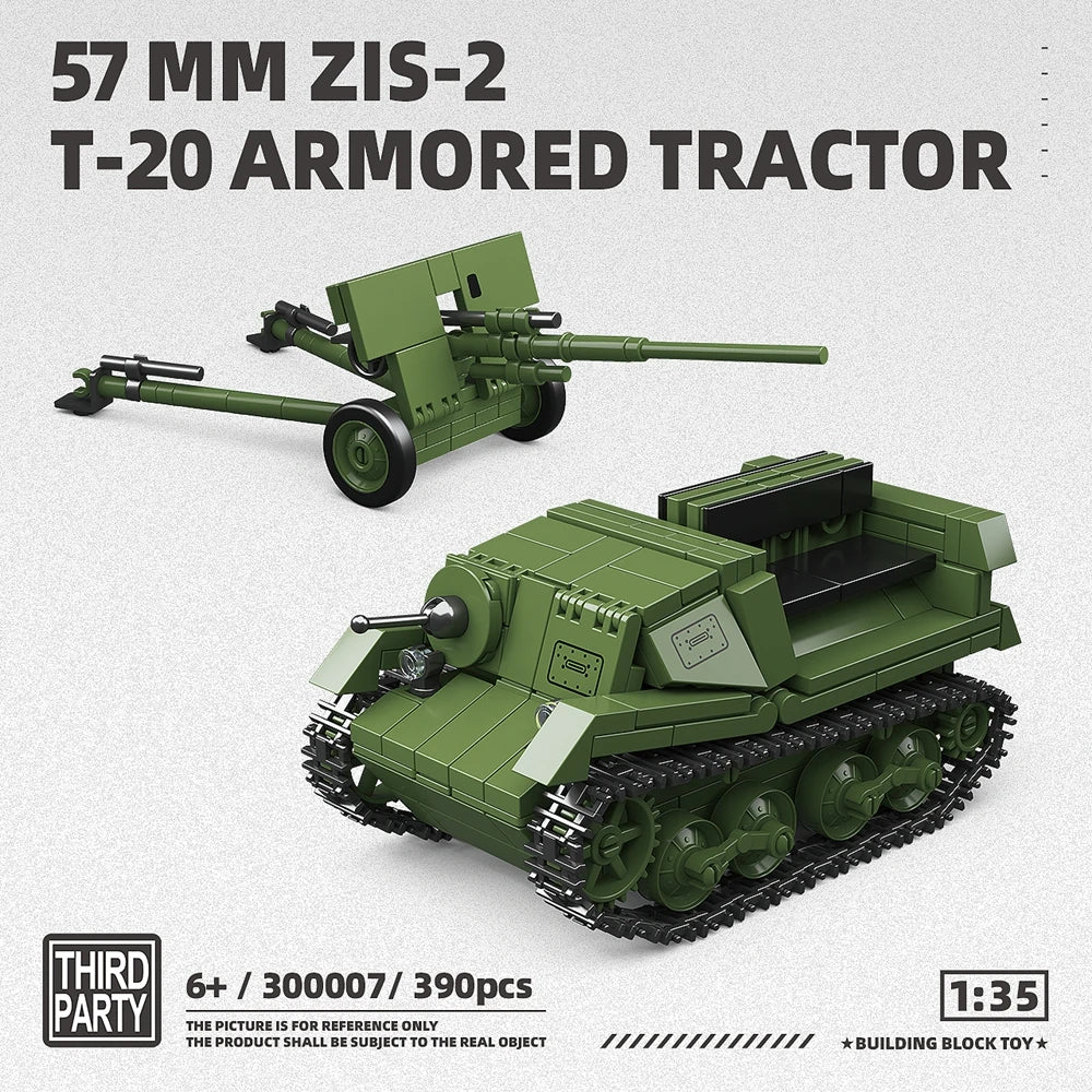 Ww2 Military Tank World War II PANZERJAGER I Building Blocks Bricks Collection Model Educational Toys for Boy Christmas Gifts