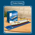 2025 MOC Creative Cruise Ship Micro Building Blocks DIY Tabletop Decoration Bricks Toys Titanic Model  Birthday Christmas Gifts