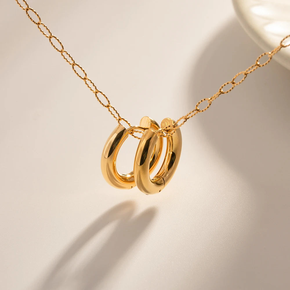 Simple Classic Circle Hoop Øreringe Til Kvinder Design Guld Sølv Hoop Øreringe Dame Rustfri Stål Øreringe Pendientes