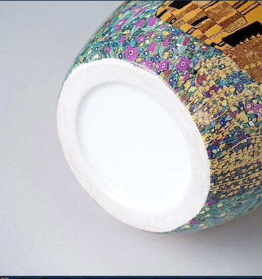 Luxe Europe Klimt Kiss Vase en céramique décor à la maison Pot de fleur créatif Design impressionnisme porcelaine Vase à fleurs décoratif pour mariage maison cuisine salon décoration