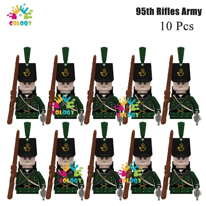 Kids Toys 22/10 Pcs Napoleonic Wars Military General Soldier Building Blocks Imperial Navy Figures Toys For Kids Birthday Gifts
