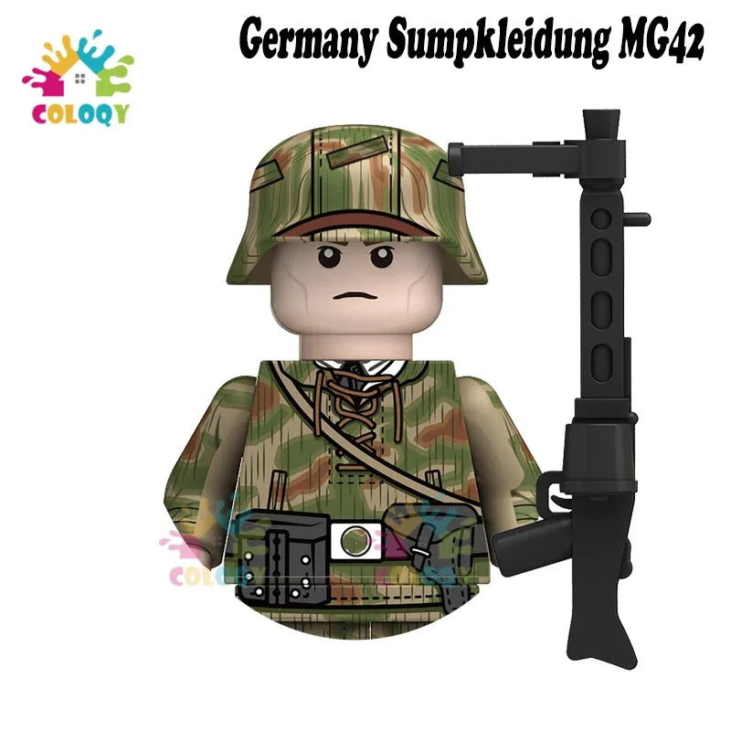 Kids Toys WW2 Soldiers Building Blocks Military Army Mini Action Figures Toys For Kids Christmas Gifts For Boys Birthday Gifts