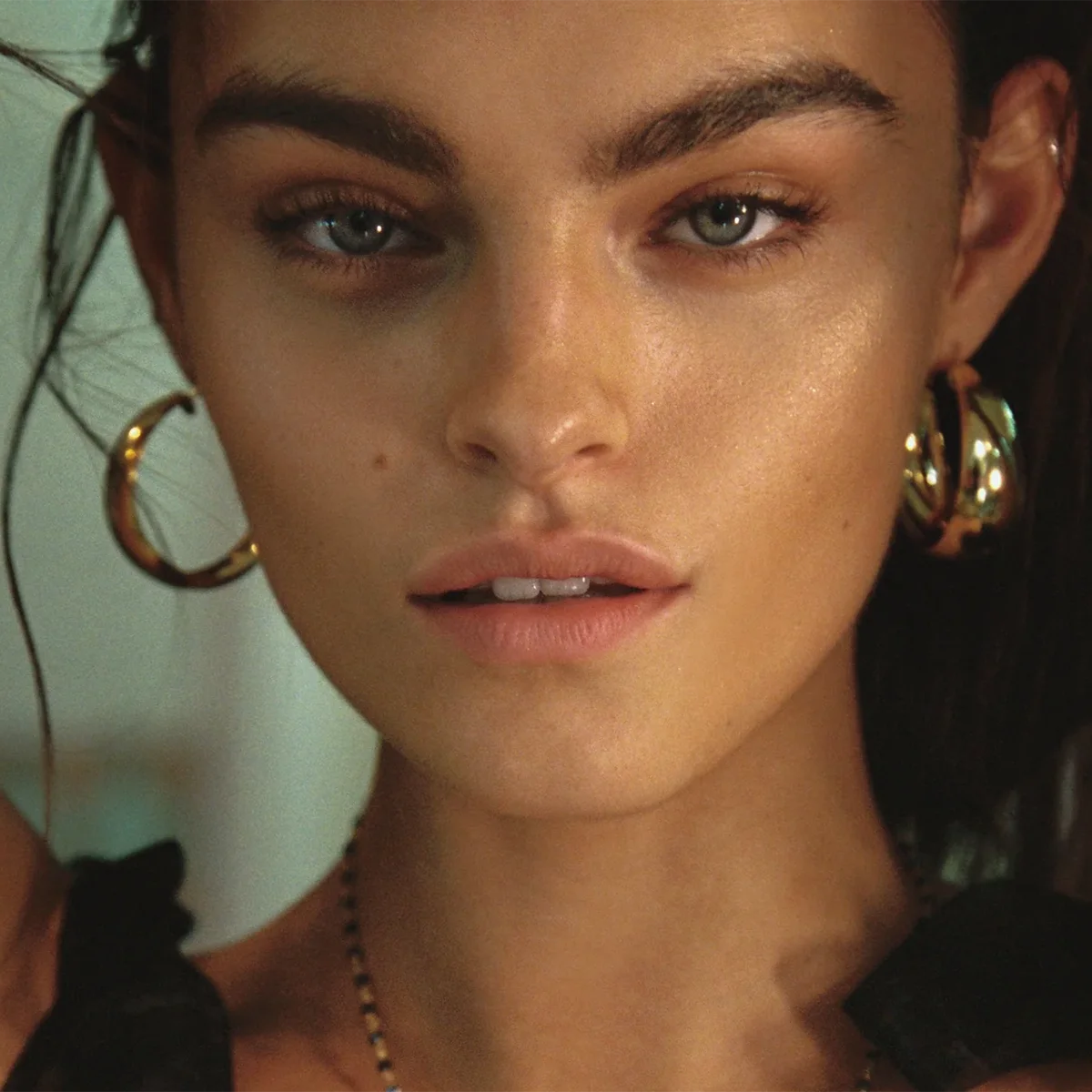 18K forgyldt rustfrit stål Mode Simple almindelige C-formede øreringe Kvinder Romantiske Charms Metal Daglige smykker