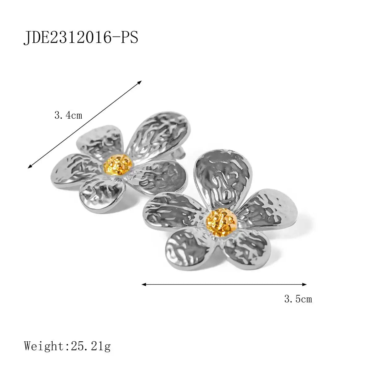 Rustfrit stål 18k forgyldt Vintage Geometrisk Farve Matchende Øreringe Sæt Kvinder Temperament Mode Charm Smykker Fest