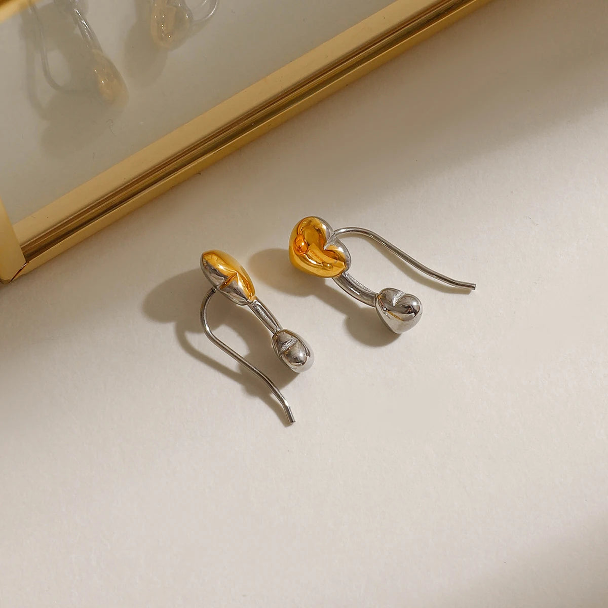 Zora hart steker oorbellen roestvrij staal waterdicht ongebruikelijke oorbellen verkleuringvrije sieraden bijoux vrouw cadeau