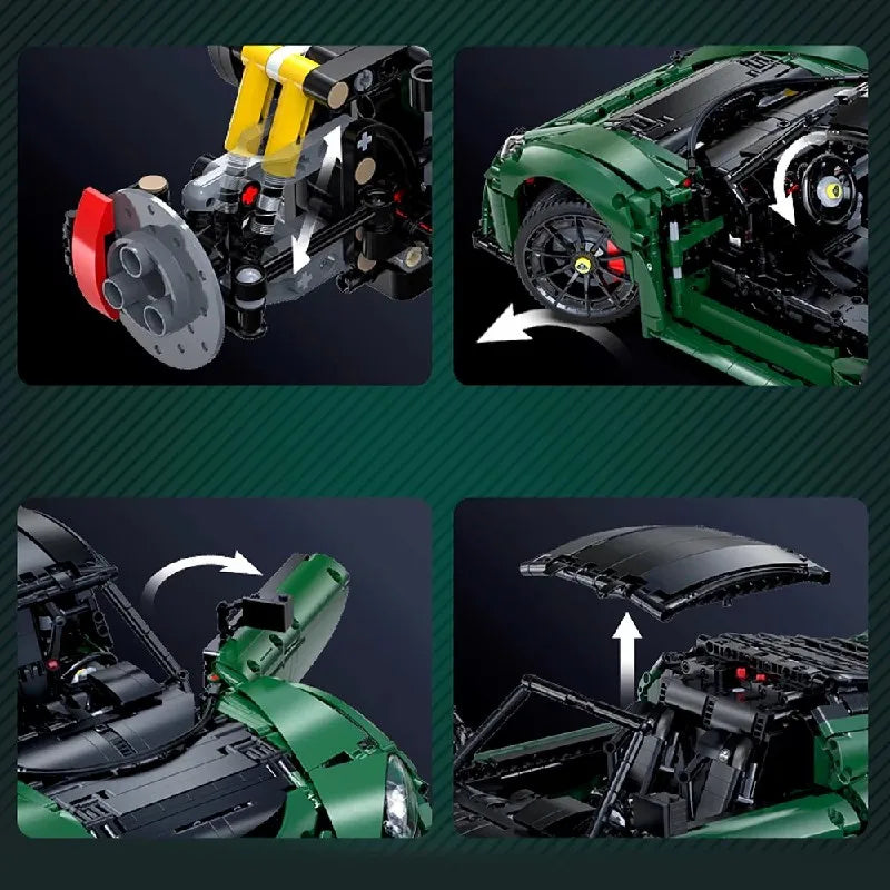 3730PCS Technik 1:8 430 Super Sport Car Building Blocks Model Set Colletible Race Hypercar Blocks Kits Muscle Car Lover Fan Gift