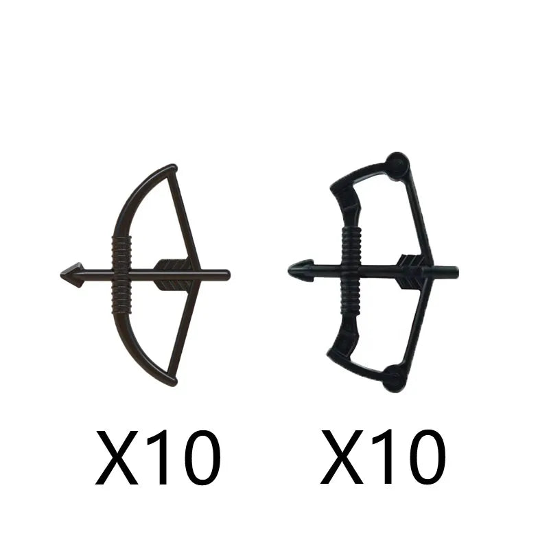 MOC Medieval Military Weapons Building Blocks Parts Castle Knights Soldier Sword Bow Crossbow Helmet Spear Model Bricks Boy Toys