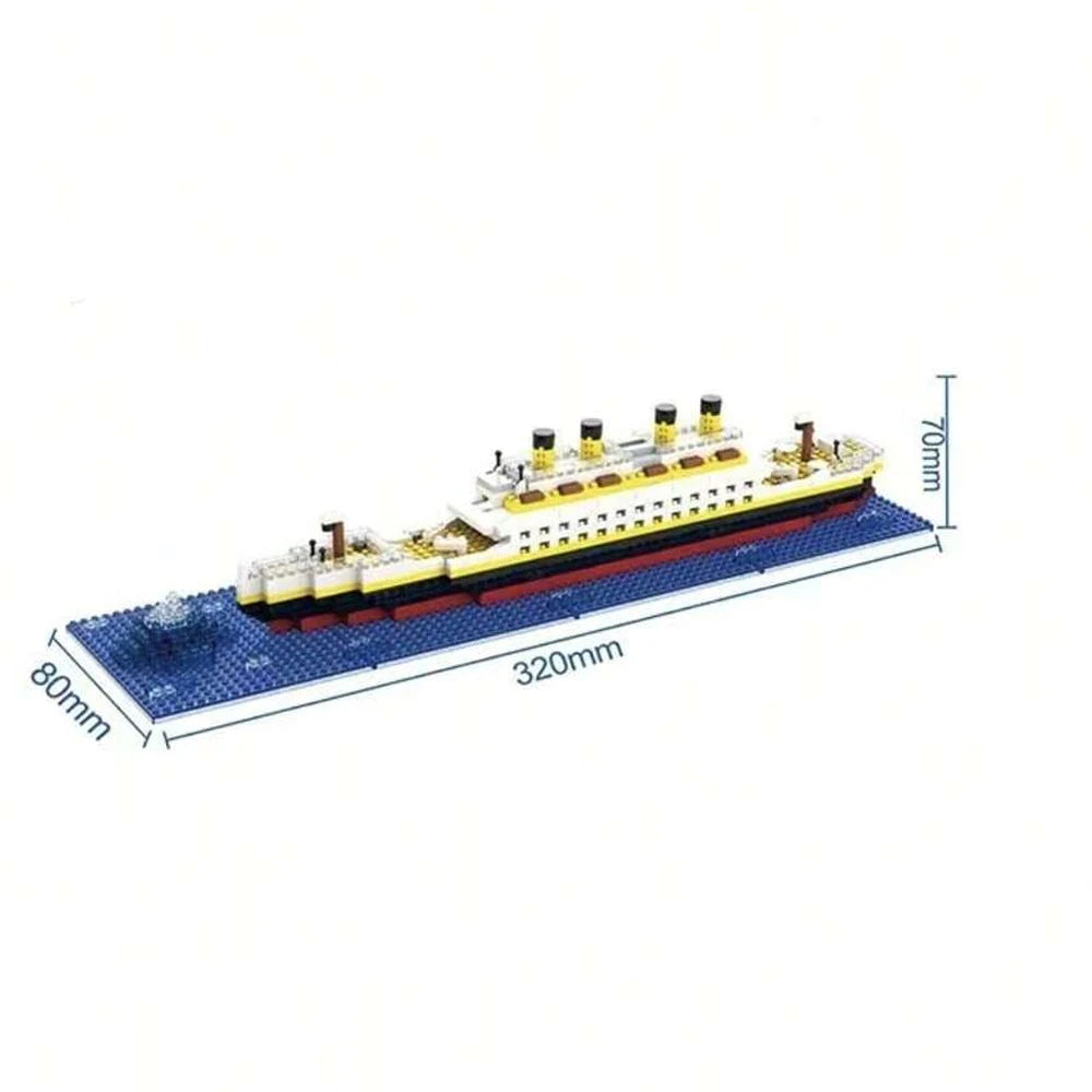KNEW BUILT 6 Kinds Titanic Model Cruise Ship Building Block for Adult Micro Mini Brick Toy Perfect Gift Entertainment Decoration