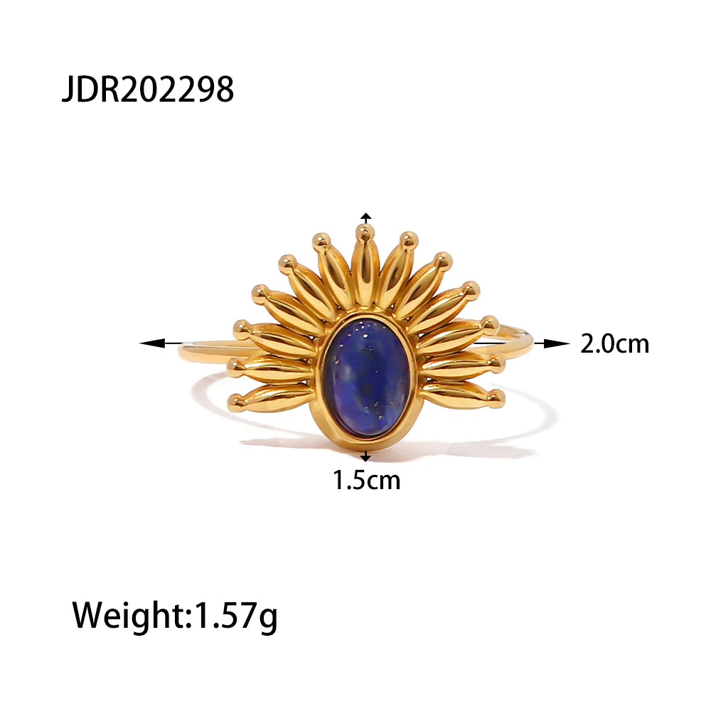 Ring Set With Semi-precious Stones Vintage Geometric Zirconium Ring Rings Women's Rings for Women Jewelry Sets Fashion