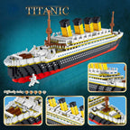 4000+Pcs Titanic Model Cruise Ship Building Blocks MOC Boat Bricks Collection DIY Construction Toys for Children Gift