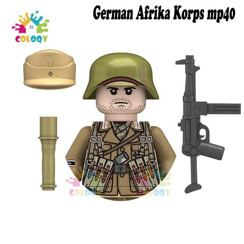 Kids Toys WW2 Soldiers Building Blocks Military Army Mini Action Figures Toys For Kids Christmas Gifts For Boys Birthday Gifts