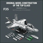 1600PCS F-35 Lightning II Fighter Jet Building Blocks Bomber Shipboard Aircraft Model Bricks Desktop Decoration Kids Toy Gifts