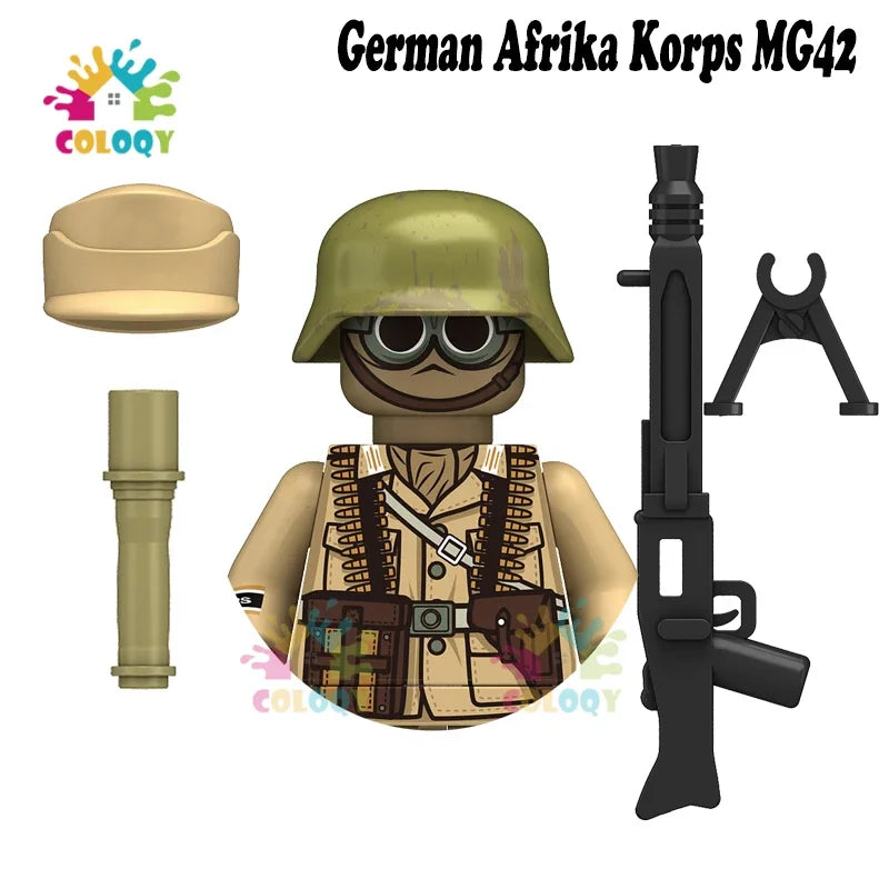 Kids Toys WW2 Soldiers Building Blocks Military Army Mini Action Figures Toys For Kids Christmas Gifts For Boys Birthday Gifts