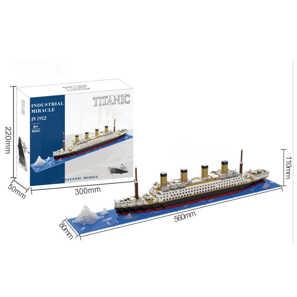 Titanic Cruise Ship Model Boat Model DIY Assemble Building Blocks Classical Brick Educational Kids Toys Children Movie