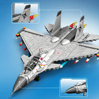645pcs Creative Fighter Plane Mini Building Blocks, Fighter Aircraft Battle Plane Technical Model Bricks, Kids Toys
