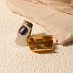 18k Goud Vergulde Roestvrijstalen Minimalistische Onregelmatige Gladde Oorclip Voorkomt Allergie Temperament Mode Charme Sieraden